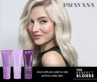 Pravana Perfect Blonde Shampoo, Acondicionador Y Mask 59ml